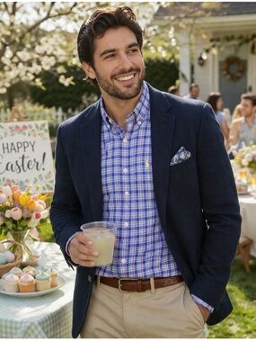 Ralph Lauren Men's Classic Cut Button Down Short Sleeve Shirt